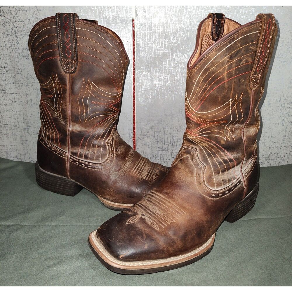 Ariat Sport Wide Square Toe Men's Western Boots Sz 7.5ZEE